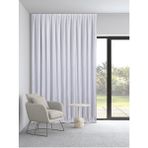 DEMOR HOME Yüksek Kalite Beyaz Saten Güneşlik Fon Perde Ekstrafor Büzgülü Tek Kanat - 300 x 180 cm