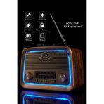 DEMPOWER Bluetooth Hoparlörlü USB Bellek Ve TF Kart Destekli El Fenerli Nostaljik Radyo