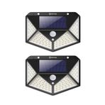 Dempower Dp-71 100 Ledli Hareket Sensörlü Güneş Enerjisiyle Çalışan Su Geçirmez Duvar Lambası 2 Adet