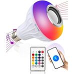 Dempower Kumandalı Ampul Şekilli Bluetooth Hoparlör LED Işık Çok Renkli 12W Güç