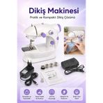 DEMPOWER Taşınabilir Mini Ev Tipi Dikiş Makinesi