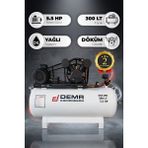 Demr Kompresör Hava Kompresörü Pistonlu 300 Lt 2 Kafa 8 Bar 5.5 Hp IDM-290