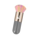 Demstar Professional Make-up Luxury Kabuki Fondöten Pudra Ve Allık Makyaj Fırçası (Grey-Bronze Rainbow Hair Series)