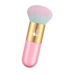Demstar Professional Make-up Luxury Kabuki Fondöten Pudra Ve Allık Makyaj Fırçası (Light Pink-Gold Pink Hair Series)