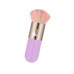 Demstar Professional Make-up Luxury Kabuki Fondöten Pudra Ve Allık Makyaj Fırçası (Lilac-Bronze Rainbow Hair Series)