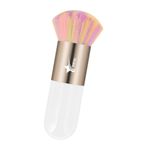 Demstar Professional Make-up Luxury Kabuki Fondöten Pudra Ve Allık Makyaj Fırçası (White-Bronze Rainbow Hair Series)