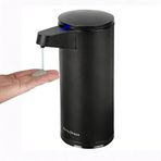 Demy Haus SensePro Sensörlü Otomatik Sıvı Sabunluk | Şarjlı Paslanmaz Çelik | 380ml 5 Kademeli Dozaj | Temassız Hijyenik | Banyo ve Mutfak | Siyah