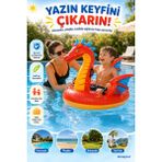 Denapcal Ejderha Figürlü Şişme Deniz Yatağı – Tutmaçlı Büyük Boy Şişme Havuz Yatağı Çocuk ve Yetişkin Plaj Deniz Simidi Yazlık Su Oyuncağı