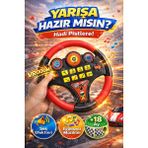 Denapcal Oyuncak Direksiyon Sesli Müzikli Eğitici Oyun Deneyimi ile Minik Sürücülere Hareketli Eğlence - Kırmızı - Renk