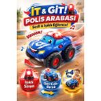 Denapcal Oyuncak Polis Arabası 1-4 Yaş Sesli Işıklı Çek Bırak Polis Arabası
