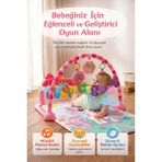 Denapcal Trendigon 0-6 Ay Oyuncak Piyanolu Bebek Oyun Halısı – Aynalı Müzikli Unicorn Gelişim Matı 0-12 Ay - 75 x 56 x 47 cm - Pembe