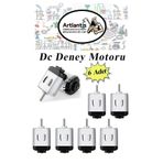 Deney Motoru 3 Volt 6 Adet 3V - 6 V Dc Yuksek Devir Dinamo Motoru Okul Hobi Mini Motor 2 Adet Pille Calisir