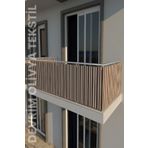 Denge Perde (3579) Kahve-Beyaz Balkon Demiri Perdesi ve Korkuluk Perdesi - Her Ölçüde En x Boy Seçenekli KAHVE-BEYAZ 80 x 120