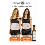 Dengeli Market HİNT YAĞI SARGI BEZİ 2'Lİ SET: KARACİĞER VE PELVİK BÖLGESİ SARGI BEZİ + 100 Ml Hekzansız Hint Yağı