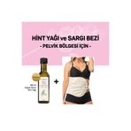 Dengeli Market Hint Yağı Sargı Bezi: Pelvik Bölgesi, Tekrar Kullanılabilir, Sızdırmaz + 100 ML HEXANSIZ HİNT YAĞI