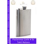 Denguva #TermosMatara Şık Dayanıklı Portatif Kaliteli Hediyelik Küçük Matara Soğuk Tutan Paslanmaz Çelik 4 Oz