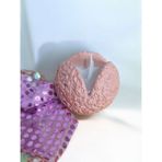 Denic Kiremit Metaor Desenli Mum- Dekoratif Beton Mum - Bordo - 1 Adet