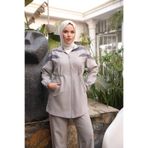 DENİKK TREND MODEST ÖZEL TASARIM PREMİUM DESIGN FERMUARLI ALT ÜST TUNİK PANTOLON TAKIM Gri S/M