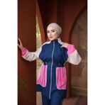 DENİKK TREND MODEST ÖZEL TASARIM PREMİUM DESIGN FERMUARLI ALT ÜST TUNİK PANTOLON TAKIM Lacivert450 M