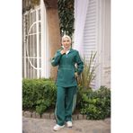 DENİKK TREND MODEST ÖZEL TASARIM PREMİUM DESIGN FERMUARLI ALT ÜST TUNİK PANTOLON TAKIM Yeşil S/M