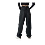DENİKK TREND Sim Siyah Toka Detaylı Bol Kesim Geniş Paça Rahat Baggy Jean Kot Salaş Kadın Pantolon Balon Siyah 31
