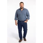 Denim Lacivert Erkek Kot Pantolon Likralı Klasik Kesim Büyük Beden Jean