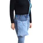 denim mavi omuz çantası