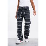 Denim Republic Erkek Füme Baggy Pantolon Çok Cepli