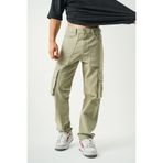 Denim Republic Erkek Haki Kargo Cep Baggy Pantolon