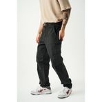 Denim Republic Siyah Erkek Kargo Pantolon