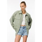 Denim Trip Oversize Fit Worker Stil Yeşil - Adaçayı Kadın Jean Ceket