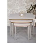 deniss home 3 Lü Lüx Ahşap Mdf Zigon Sehpa