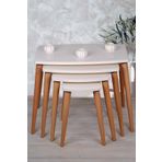 deniss home 4'lü Mdf Ahşap Zigon Sehpa Bohem Tarz