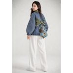 deniva Kadın Oversize Denim Ceket – Uzun Kollu, Çift Cepli, Rahat ve Şık Tasarım