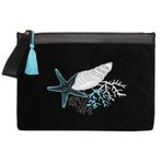 Deniz Dünyası Nakış İşlemeli Clutch