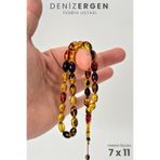DENİZ ERGEN Sertifikalı Orjinal Katalin Sıkma Kehribar Usta İşi İmzalı Sistem Püsküllü Beyzi Arpa Kesim Tesbih