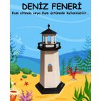 Deniz Feneri, Akvaryum Dekor, Akvaryum, Terraryum Süs, Kule Fener - 17 cm