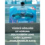 Deniz Havuz Yüzücü Gözlüğü Uv Koruma Polykarbon Lens Latex Içermez Ayarlanabilir Kayış Yeşil 1 Unisex