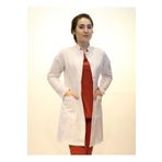 DENİZ İŞ Doktor Hemşire Öğretmen Kadın Orta Boy Hakim Yaka Beyaz Önlük