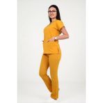 Deniz Iş Kadın Linda Yarasakol Hardal Sarısı Renk Scrubs Takım - Altın - 2XS