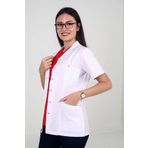 DENİZ İŞ Kısakol Ceket Boy Kadın Gömlek Yaka Doktor Öğretmen Laboratuvar Önlüğü
