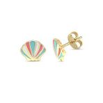 Deniz Kabuğu Çocuk Altın Küpe