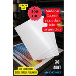 Deniz Karton 30 Adet Parlak & Mat A5 14X21 Kağıt - Sertifika Kağıdı - Belge Kağıdı- Bristol Kağıdı - 300gr