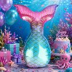 Deniz Kızı Kuyruk Folyo Balon 85x52 CM Doğum Günü Parti Dekorasyonu