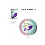 Deniz Kızı Temalı Doğum Günü Konsepti Tabak Bardak Set 8'li