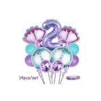 Deniz Kizi Temali Yaş Balon Folyo Set, 2