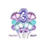 Deniz Kizi Temali Yaş Balon Folyo Set, 3