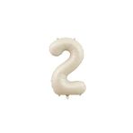 Deniz Kumu Bej Rengi Rakam Folyo Balon 2 Yaş