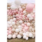 Deniz Kumu Beyaz Pembe Balon Seti 70 Adet