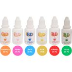 Deniz Parti Bd 6'lı Sıvı Gıda Boyası Seti – 20 ml (Turuncu, Pembe, Mavi, Sarı, Yeşil, Kırmızı)